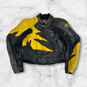 Fieldsheer Leather MotoJacket Men's 44 Multicolor Motorcycle Biker Zipper Jacket